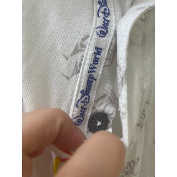 Disney World Parks All Over Print Mens Polo Golf Shirt LARGE Vintage Icons - Picture 5 of 10